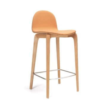 Tabouret de bar 4 pieds avec dossier BOB