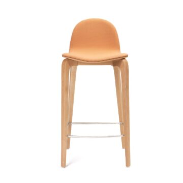 Tabouret de bar 4 pieds avec dossier BOB face