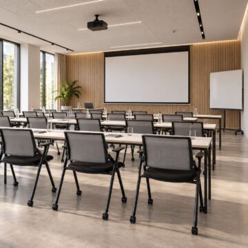 Chaise de conférence pliante Hilera salle de formation 1