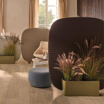 Cloison acoustique vegetalisee Noray espace lounge
