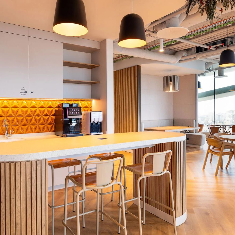 Coin cafe entreprise lumiere chaude