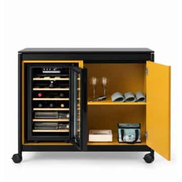 Cuisine mobile professionnelle Nomade version cave a vin