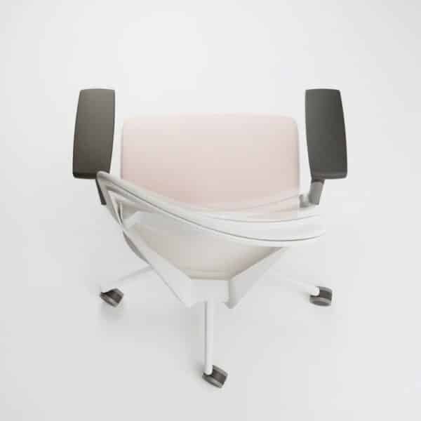 Fauteuil teletravail ergonomique Dot Home White Edition Dossier flexible
