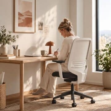 Fauteuil télétravail ergonomique Dot Home White Edition Office