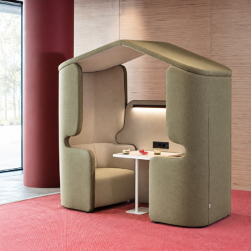 Alcove acoustique avec toit People Home 2 places ambiance open space