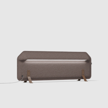 Écran acoustique lumineux de bureau AK 2 marron