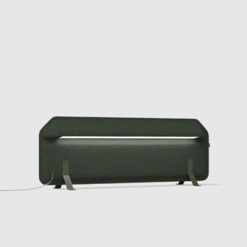Écran acoustique lumineux de bureau AK 2 vert foncé