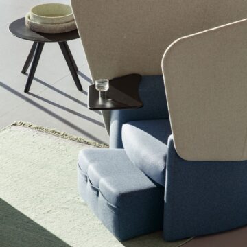 Fauteuil d attente design Cocoon pouf integre