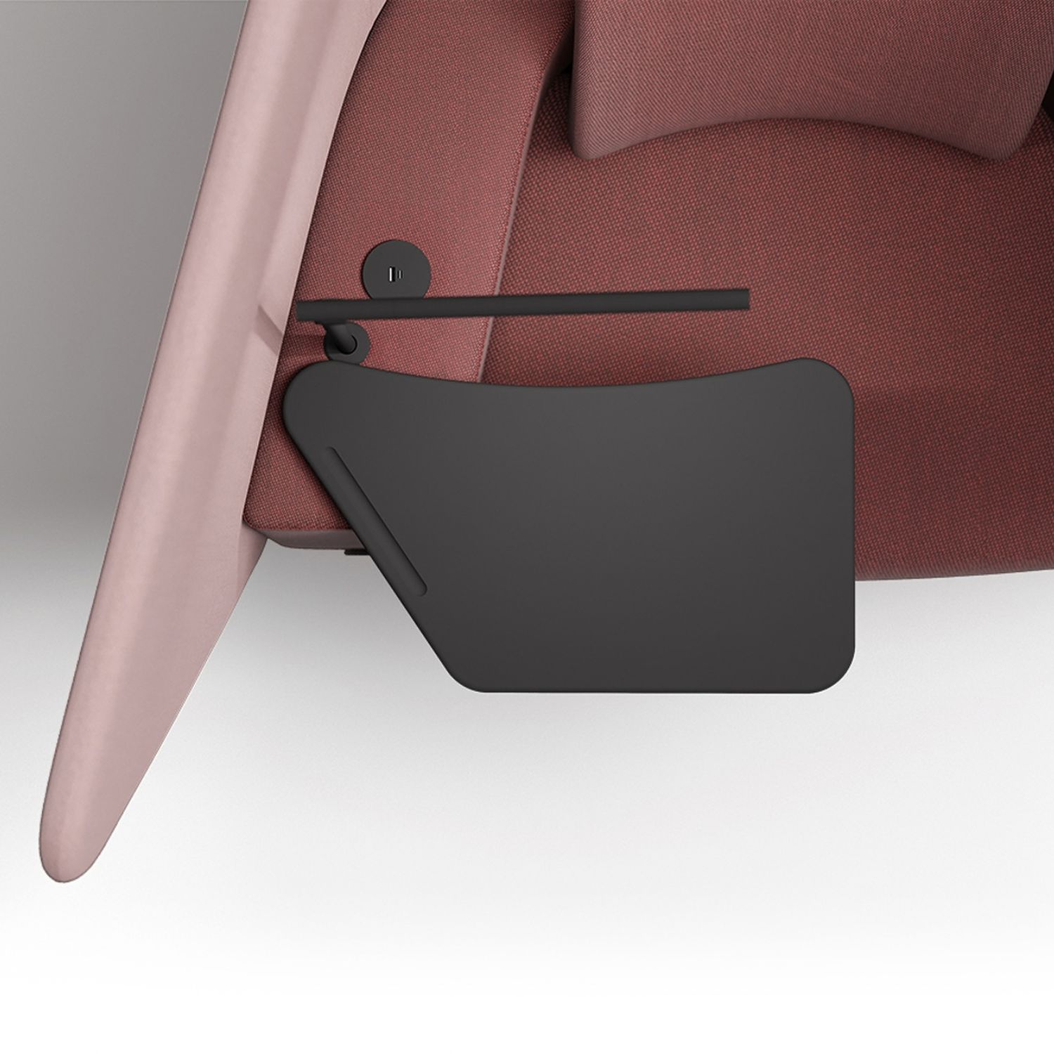 Fauteuil d attente design Cocoon tablette d ecriture eclairee et connectee