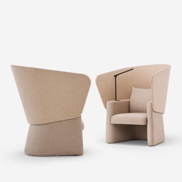 Fauteuil d attente design Cocoon version light liseuse