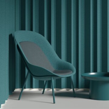 Panneaux acoustiques muraux Mute Tone turquoise ambiance